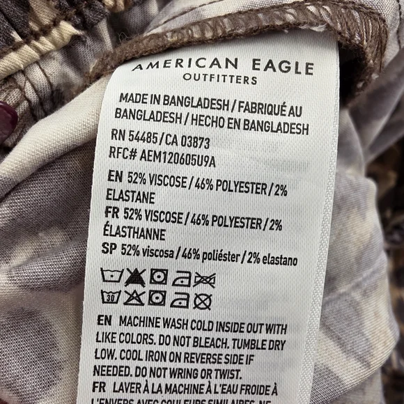 American Eagle Outfitters Leopard Print Wide Leg Pants - Brown - Picture 9 of 15